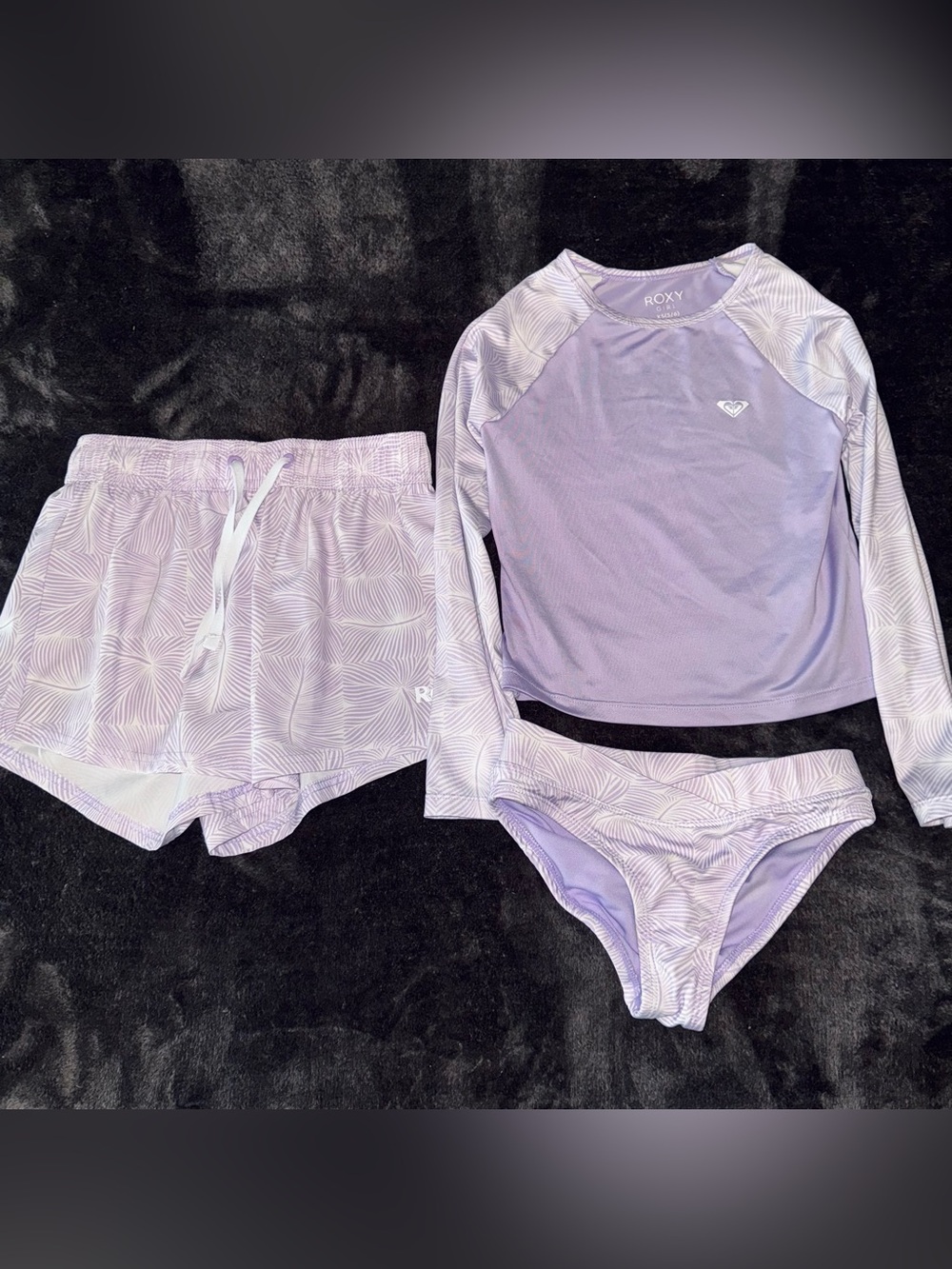 Girls ROXY Swimsuit Swim Long Sleeve Set size XS (5/6)